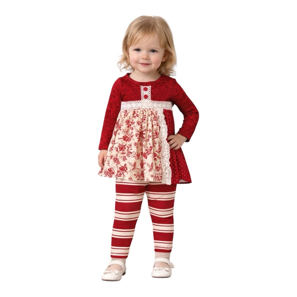 Molly & Millie Set Coordinated Top and Bottom Set Toddler Girl Size 2T
